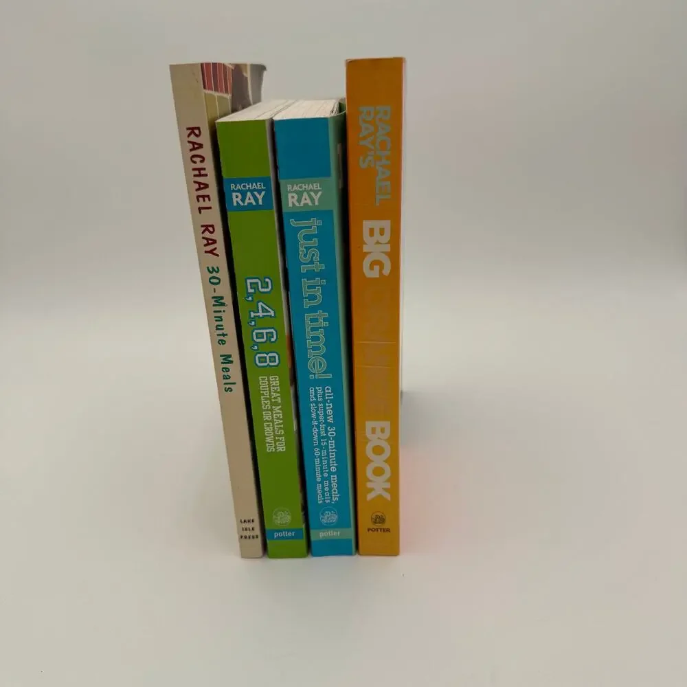 Set/4 Rachael Ray Cookbooks 30 Minute Meals Just in Time Great Meals, Big Orange